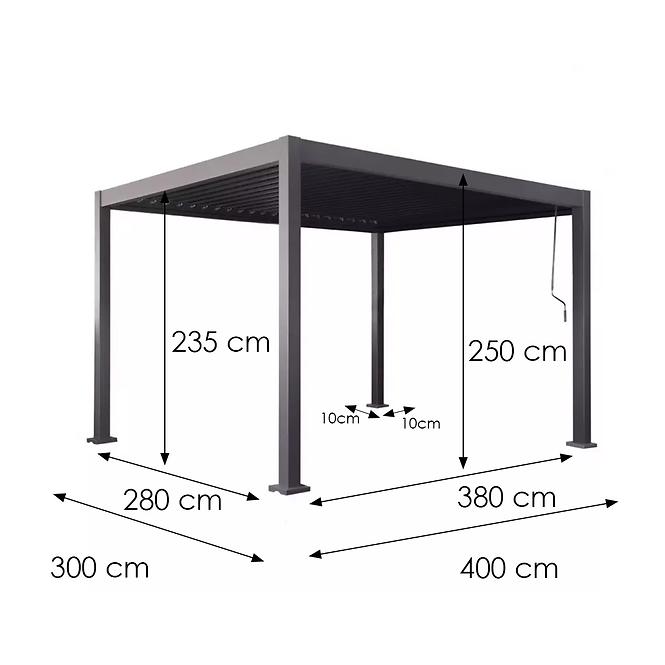 Vrtni paviljon / pergola Merkury 3x4x2.5m