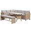 Vrtni set od umjetnog ratana Stockholm natural s klupom