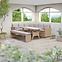 Vrtni set od umjetnog ratana Stockholm natural s klupom,2