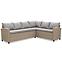 Vrtni set od umjetnog ratana Stockholm natural s klupom,5