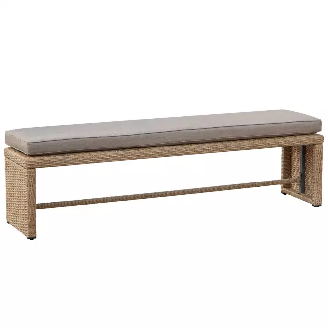 Vrtni set od umjetnog ratana Stockholm natural s klupom