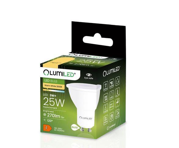 Žarulja Lumiled LED GU10 3W 270lm 120st. CB