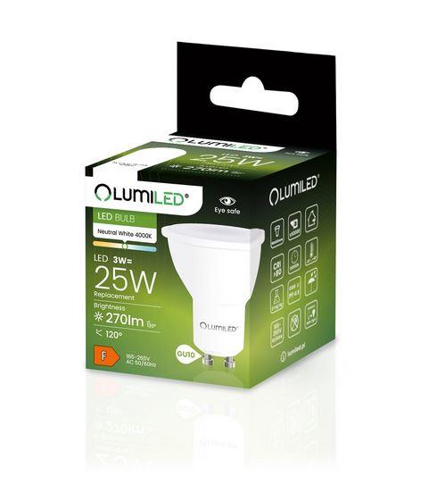 Žarulja Lumiled LED GU10 3W 270LM 120ST. NB