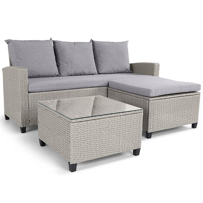 Set od umjetnog ratana Skipper sivi