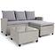 Set od umjetnog ratana Skipper sivi