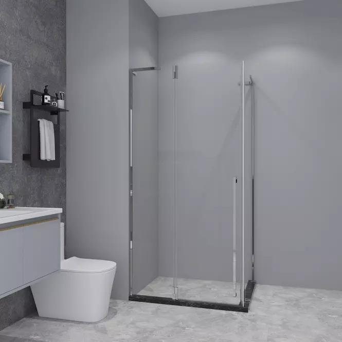 Tuš kabina kvadratna Bravo 90x90x195 krom