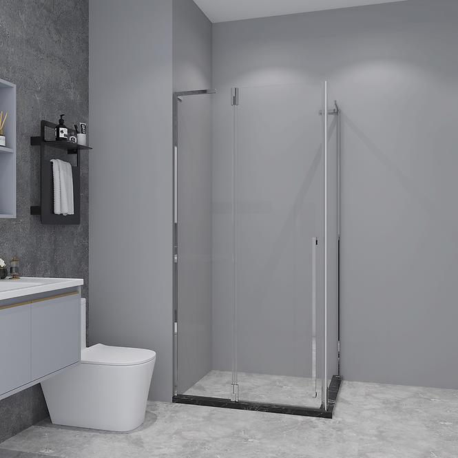 Tuš kabina kvadratna Bravo 90x90x195 krom