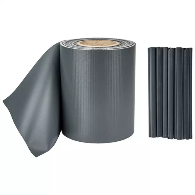 Traka za vrtnu ogradu 19 cm x 35 m siva TOB4501935GYL