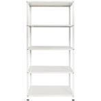 Metalni skladišni regal bijela 170x75x30 cm – 5 polica/40 kg