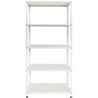 Metalni skladišni regal bijela 170x75x30 cm – 5 polica/40 kg