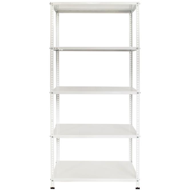 Metalni skladišni regal bijela 170x75x30 cm – 5 polica/40 kg