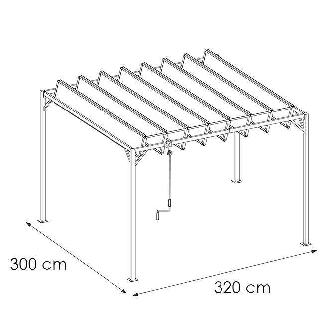 Vrtni paviljon / pergola YF-3866N 3x3.2m