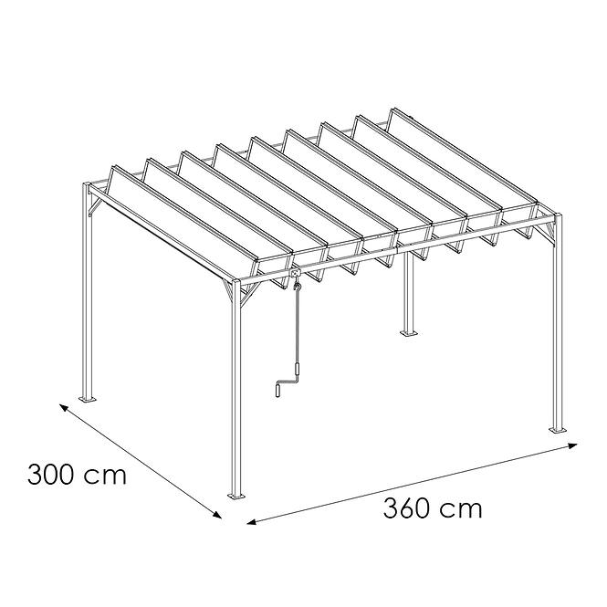 Vrtni paviljon / pergola YF-3866N 3x3.6m