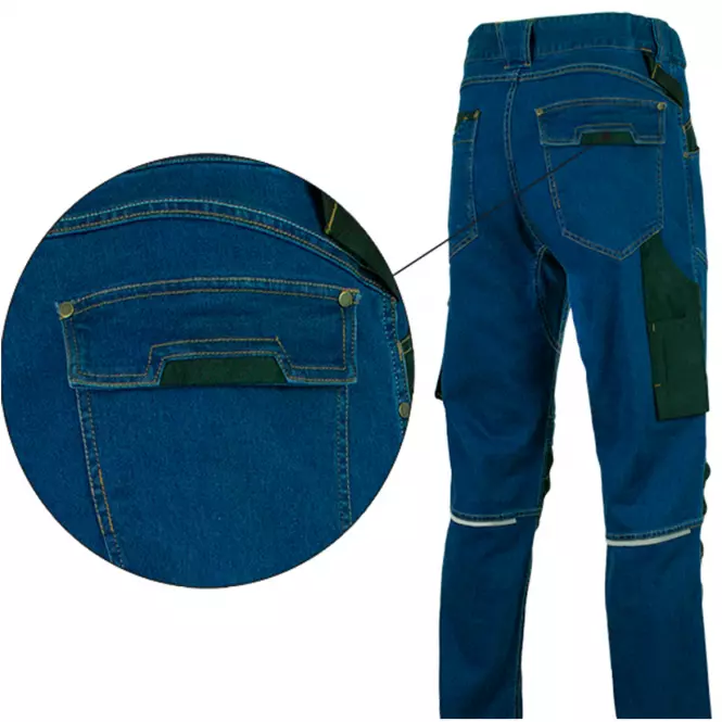 Radne hlače Jeans Stretch blue XXXL,4
