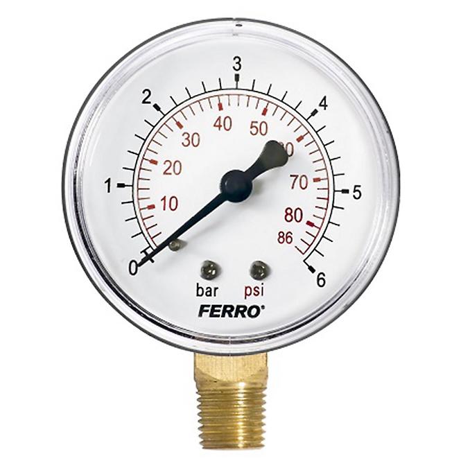 Manometar m6310r 63 mm 1/4” radijalno 0-10 bara