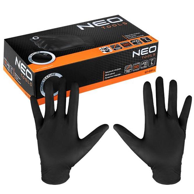 Nitrilne rukavice NEO crne L 100 kom