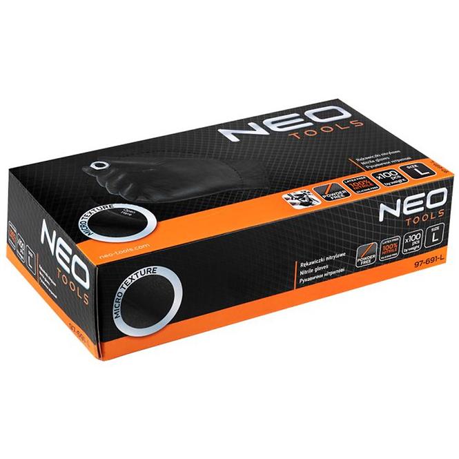 Nitrilne rukavice NEO crne L 100 kom