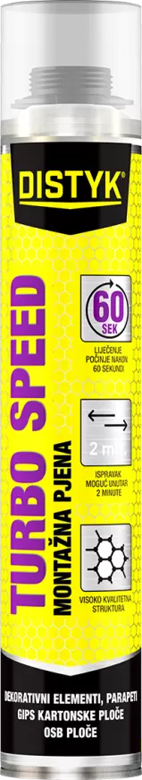 Montažna Pjena Turbo Speed 60 Sek. 750 Ml