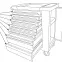 Ormarić za alat Waart 770x460x800mm,2