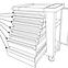 Ormarić za alat Waart 770x460x800mm,2