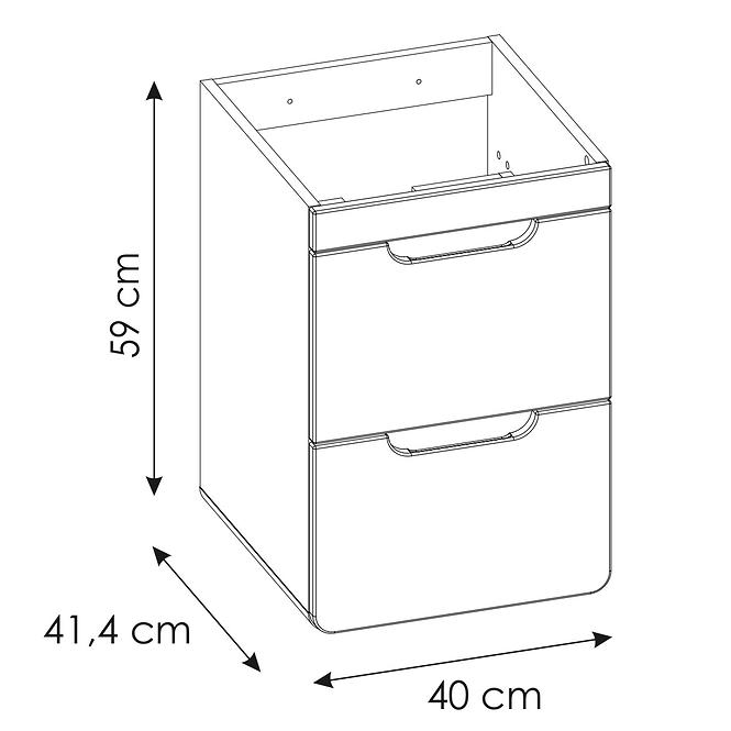 kupaonski ORMARIĆ ARUBA 2 LADICE (823) 40 CM