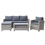 Vrtna garnitura od umjetnog ratana Stockholm Mini natural grey