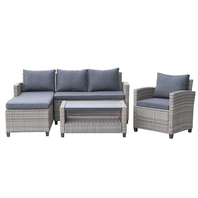 Vrtna garnitura od umjetnog ratana Stockholm Mini natural grey