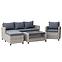 Vrtna garnitura od umjetnog ratana Stockholm Mini natural grey,2