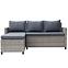 Vrtna garnitura od umjetnog ratana Stockholm Mini natural grey,3