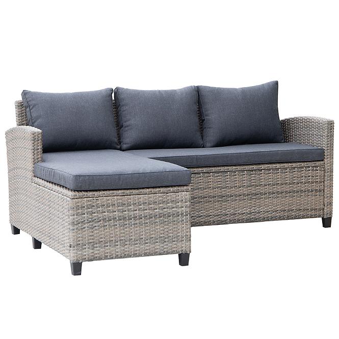 Vrtna garnitura od umjetnog ratana Stockholm Mini natural grey