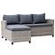Vrtna garnitura od umjetnog ratana Stockholm Mini natural grey,4