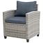Vrtna garnitura od umjetnog ratana Stockholm Mini natural grey,7