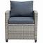 Vrtna garnitura od umjetnog ratana Stockholm Mini natural grey,8
