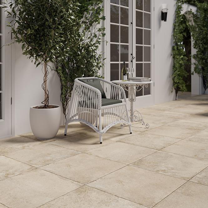 Pločica za terasu Toskana Rustic Cream 20 mm 59,3/59,3 Rekt.
