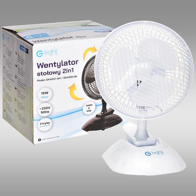 VENTILATOR TABLE EKW517 WHITE 6” 2IN1