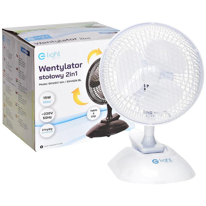 VENTILATOR TABLE EKW517 WHITE 6” 2IN1