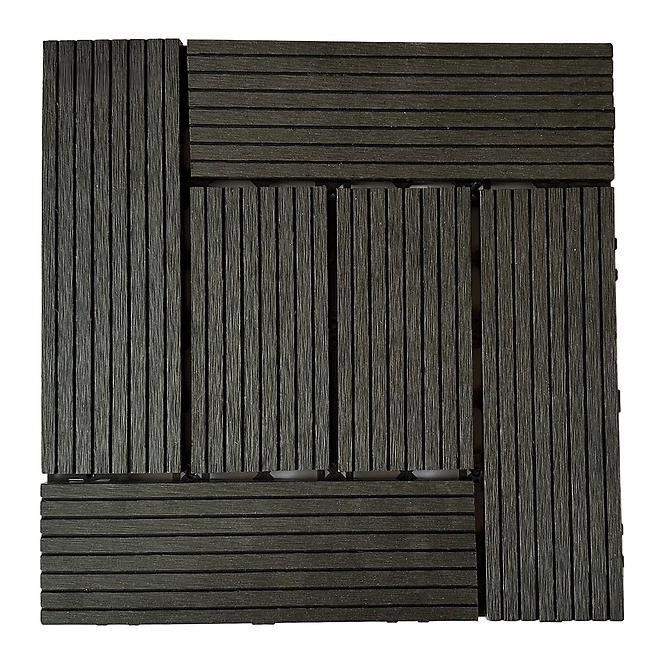 WPC ploča za terase antracit 30x30 cm