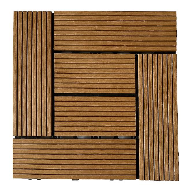 WPC ploča za terase teak 30x30 cm