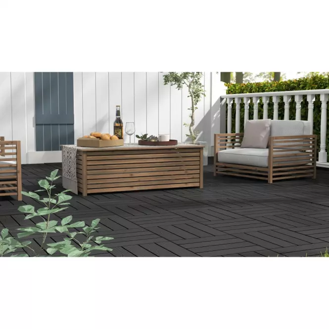 Ploča za terase antracit 30x30 cm, struktura drva,4