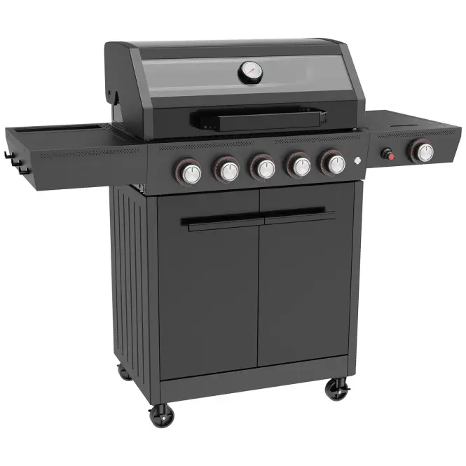 Plinski gril Mercado De Luxe crni 5+1 18kw
