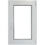 Prozor desno 80x100 bijeli/antracit