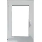 Prozor lijevo 80x100 bijeli/antracit