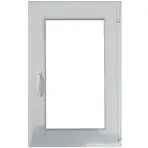 Prozor desno 80x100 bijeli/zlatni hrast