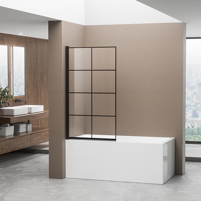 Paravan za kadu Loop 80x140 black