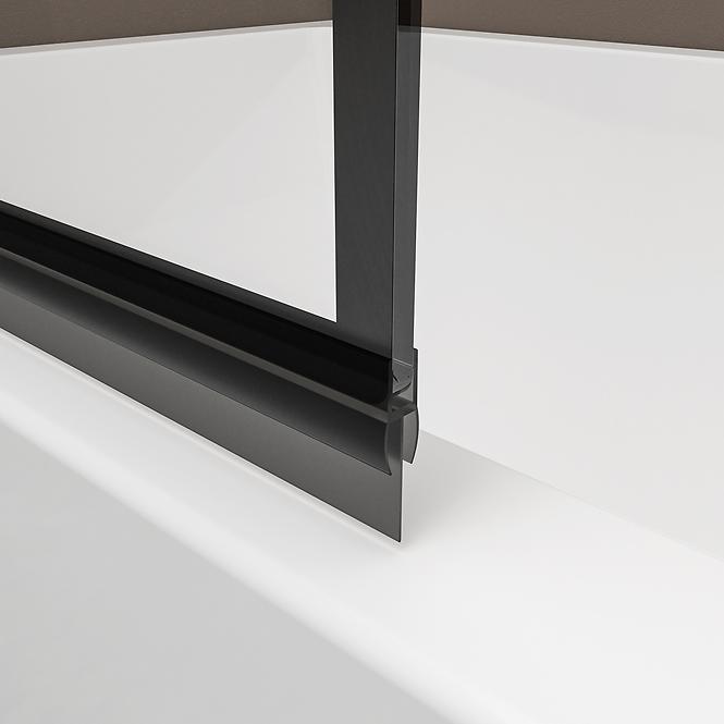 Paravan za kadu Loop 80x140 black