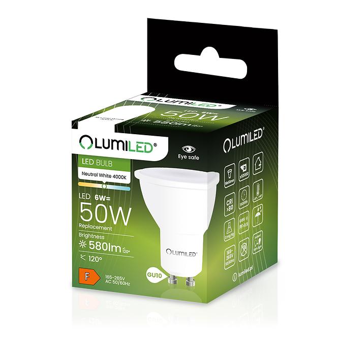 Žarulja lumiled led gu10 6w 580lm 120st nb