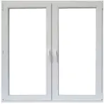 Prozor simetrično 116,5x113,5 bijeli/antracit