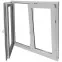 Prozor simetrično 146,5x143,5 bijeli/antracit,4