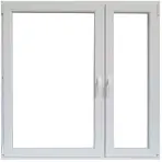 Prozor asimetrično 146,5x143,5 desno bijeli/antracit