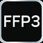 Maska za prašinu, FFP3 s ventilom, silikonska brtva s unutarnje strane, 3 kom.,3